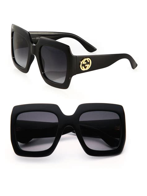 gucci 54mm oversized square sunglasses|gucci minimal 54mm square sunglasses.